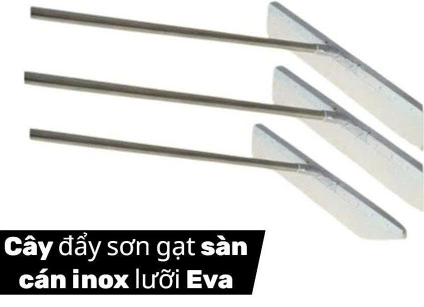 Cây đẩy sơn gạt sàn cán inox lưỡi Eva